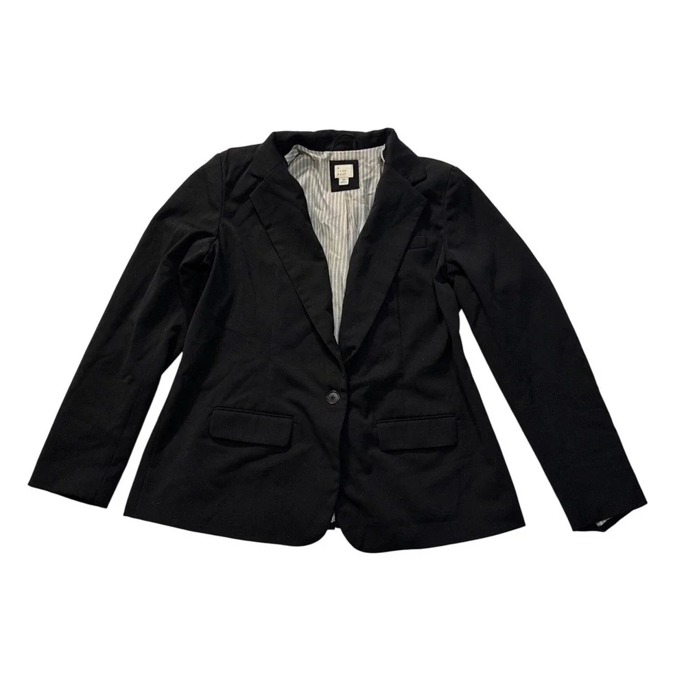 A New Day Women's Black Blazer‎ Jacket Size 16 Lined
